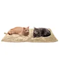 Furhaven ThermaNAP Quilted Faux Fur Self-Warming Pet Bed Pad - Cream, Large