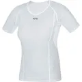 GORE WEAR M Ladies Short Sleeve Undershirt GORE WINDSTOPPER, S, Light Grey/White