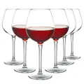 MICHLEY Unbreakable Red Wine Glasses 17 oz, Tritan Plastic Reusable Stemware for Indoor and Outdoor Use, Set of 6