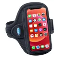Tune Belt AB86.1 Cell Phone Armband Holder for iPhone 13 Mini, 12 Mini and SE 2020 - Water Resistant Sport Band for Running and Working Out (Black)