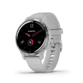 Garmin Venu 2S Smartwatch with AMOLED Touchscreen, 40/45mm, Silver/Mist Gray