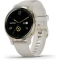Garmin Venu 2S Smartwatch with AMOLED Touchscreen, 40/45mm, Lt Gold/Lt Sand