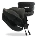 Cabeau Evolution Cool Travel Neck Pillow Cooling Airflow Vents, Memory Foam Neck Support, and Adjustable Clasp - Comfort On-The-Go with Carrying Case - Airplane, Train, Car, and Gaming (Black)