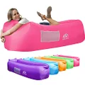 Wekapo Inflatable Lounger Air Sofa Hammock-Portable,Water Proof& Anti-Air Leaking Design-Ideal Couch for Backyard Lakeside Beach Traveling Camping Picnics & Music Festivals (Pink)