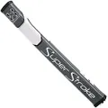 SuperStroke Traxion Flatso Golf Putter Grip, Gray/White (Flatso 3.0) | Advanced Surface Texture That Improves Feedback and Tack | Minimize Grip Pressure with a Unique Parallel Design | Tech-Port