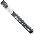 SuperStroke Traxion Flatso Golf Putter Grip, Gray/White (Flatso 3.0) | Advanced Surface Texture That Improves Feedback and Tack | Minimize Grip Pressure with a Unique Parallel Design | Tech-Port