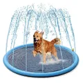 Splash Sprinkler Pad for Dogs - 59" Thicken Dogs Pet Swimming Pool Bathtub, 2022 New Pet Summer Backyard Playset & Water Toys, Gift for Dogs (59")