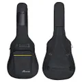 Faswin 41 Inches Guitar Bag Dual Adjustable Shoulder Strap Acoustic Guitar Gig Bag, Guitar Case Waterproof Oxford Cloth 0.3 Inch Thicken Sponge Pad, Black
