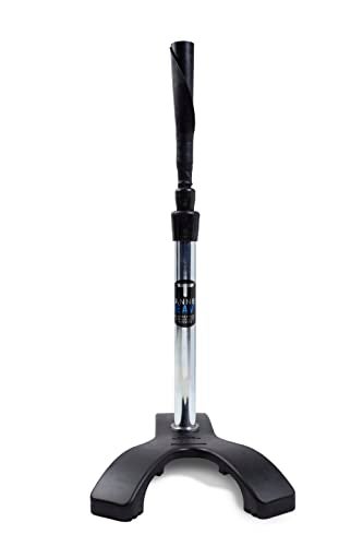 Tanner Heavy Batting Tee | Ultra Durable Baseball Tee Softball Hitting Tee with Weighted “Claw” Base for Ultimate Stability on Uneven Surfaces | Adjusts from 26-43"| Baseball Softball Slow Pitch