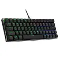 Cooler Master SK620 60% Space Gray Mechanical Low Profile Gaming Keyboard, Linear Red Switches, Customizable RGB, Ergonomic Design, USB-C Connectivity, Mac/Windows, QWERTY (SK-620-GKTR1-US)