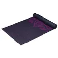 Gaiam Yoga Mat Premium Print Extra Thick Non Slip Exercise & Fitness Mat for All Types of Yoga, Pilates & Floor Workouts, Plum Sundial Layers, 6mm