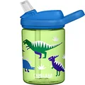CamelBak Hip Dinos Eddy+ Kids Water Bottle, 0.4L, Green