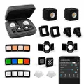 Lume Cube 2.0 Professional Lighting Kit | 20-Piece LED Lighting Kit with Diffusion and Gels | Adjustable Brightness, Bluetooth Control, Waterproof, Indoor Studio & Outdoor Use, for Photo and Video
