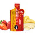 GU Energy Liquid Energy Gel with Complex Carbohydrates, 12 Count, Strawberry Banana