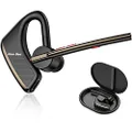 New bee Bluetooth Headset V5.2 Wireless Bluetooth Earpiece 24Hrs Talktime CVC8.0 Dual Mic Noise Cancelling for iPhone/Android/Driver/Business/Office