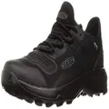 KEEN Men's Tempo Flex Low Height Lightweight Waterproof Hiking Shoes, Black/Black/Black, 9.5