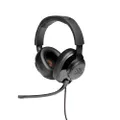 JBL Quantum 300 Hybrid Wired Over-Ear Gaming Headset with Flip-Up Mic, 50mm Driver, 3.5mm Jack, 1.2m Cord Length, Black