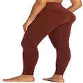 Sunzel Workout Leggings for Women, Squat Proof High Waisted Yoga Pants 4 Way Stretch, Buttery Soft, Wine Red, X-Small