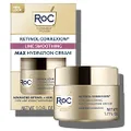 RoC Retinol Correxion Max Daily Hydration Anti-Aging Daily Face Moisturizer with Hyaluronic Acid, Oil Free Skin Care Cream for Fine Lines, Dark Spots, Post-Acne Scars, 1.7 oz (Packaging May Vary)