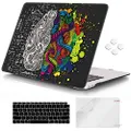 iCasso MacBook Air 13 inch Case 2020 2019 2018 Release A2337M1/ A1932/A2179, Hard Shell Case Protective Cover and Keyboard Cover Compatible Newest MacBook Air 13'' with Touch ID Retina Display - Brain