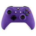 eXtremeRate Soft Touch Grip Purple Front Housing Shell Faceplate for Microsoft Xbox One X & One S Controller