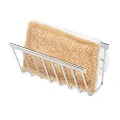 InterDesign Gia Kitchen Sink Suction Holder for Sponges, Scrubbers, Soap, Stainless Steel, Pack of 1