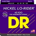 DR Strings Nickel Lo-Rider - Nickel Plated Hex Core Bass 45-100