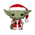 Funko 33885 Pop Star Wars: Holiday - Santa Yoda Collectible Figure, Multicolor