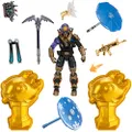 Fortnite Cyclo Solo Mode Core Figure and 2 Mythic Goldfish Collectibles - 4 Inch Collectible Action Figure, Plus Accessories