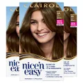 Clairol Nice'n Easy Permanent Hair Dye, 6A Light Ash Brown Hair Color, Pack of 3