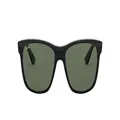 Ray-Ban Men's RB4181 Square Sunglasses, Black/Dark Green, 57 mm