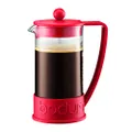 Bodum 10948-294BUS Brazil French Press Coffee Maker, 12 Ounce.35 Liter, Red