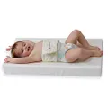 PooPoose Baby Changing Pad with Secure Strap 32" x 16", Changing Diaper Mat for Table Dresser Change Station Soft, White