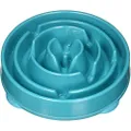 Outward Hound 51002 Fun Feeder Dog Bowl Slow Feeder Stop Bloat for Dogs, Large, Blue Teal