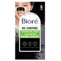 Bioré Charcoal Blackhead Remover Pore Strips, Deep Cleansing Nose Strips for Blackhead Removal and Pore Unclogging, 3X Less Oil, 6 Count
