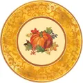 Bountiful Thanksgiving 7" Metallic Paper Plates, 8 Ct. | Party Tableware