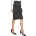 Urban CoCo Women's Elastic Waist Stretch Bodycon Midi Pencil Skirt (L, Heather Grey)