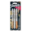 Sharpie Permanent Markers, Fine Tip, Assorted Metallic Colours, Pack of 3
