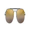 Ray-Ban Men's Rb3561 The General Square Sunglasses, Gunmetal/Brown Mirrored Silver Gold, 57 mm