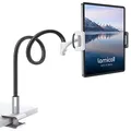 Tablet Stand, Gooseneck Tablet Holder: Lamicall Lazy Flexible Mount Compatible with iPad Pro 9.7 10.5, iPad Mini, iPad Air, Phone XS Max XR X 8 7 6 Plus and More 4.7-10.5” Devices - Black