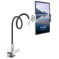 Tablet Stand, Gooseneck Tablet Holder: Lamicall Lazy Flexible Mount Compatible with iPad Pro 9.7 10.5, iPad Mini, iPad Air, Phone XS Max XR X 8 7 6 Plus and More 4.7-10.5” Devices - Black