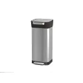 Joseph Joseph Intelligent Waste Titan Trash Can Compactor Kitchen Bin with Odor Filter, Holds up to 60L After Compaction, Stainless Steel, 20L