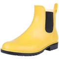 Asgard Women's Ankle Rain Boots Waterproof Chelsea Boots, Yellow, 5