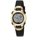 Armitron Sport Women's Digital Chronograph Resin Strap Watch, 45/7012, Black/Gold