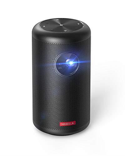 NEBULA by Anker Capsule II Smart Portable Projector - Mini projector with Wi-Fi and Bluetooth, 200 ANSI Lumen 720p HD, Android TV 9.0, 8W Speaker, 100'', 5000+ Apps, Home Theater, Smart TV Projector
