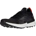 adidas Men's Terrex Two Ultra Parley Trail Running Shoe, Black/Grey/Blue Spirit, 8