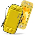 tomtoc Ultra Slim Case for Nintendo Switch Lite, Original Patent Protective Portable Carrying Case Travel Storage Hard Shell with 8 Game Cartridges and Military Level Protection, Yellow
