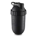 SHAKESPHERE Tumbler VIEW: Protein Shaker Bottle with Side Window, 24oz ● Capsule Shape Mixing ● Easy Clean Up ● No Blending Ball Needed ● BPA Free ● Mix & Drink Shakes, Smoothies, More (Matte Black)