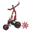 Spider-Man Marvel Bend & Flex and Motorcycle Action Figure Toy,Multicolor,6 inch