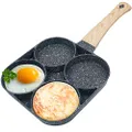IAXSEE Egg Frying Pan Nonstick Pancake Pans 4-Cups cookware Pancake, Omelette Pan Aluminium Alloy Egg cooker